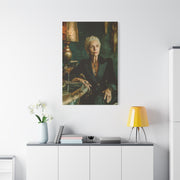 Silver-Haired Woman Martini Portrait Wall Art & Canvas Print