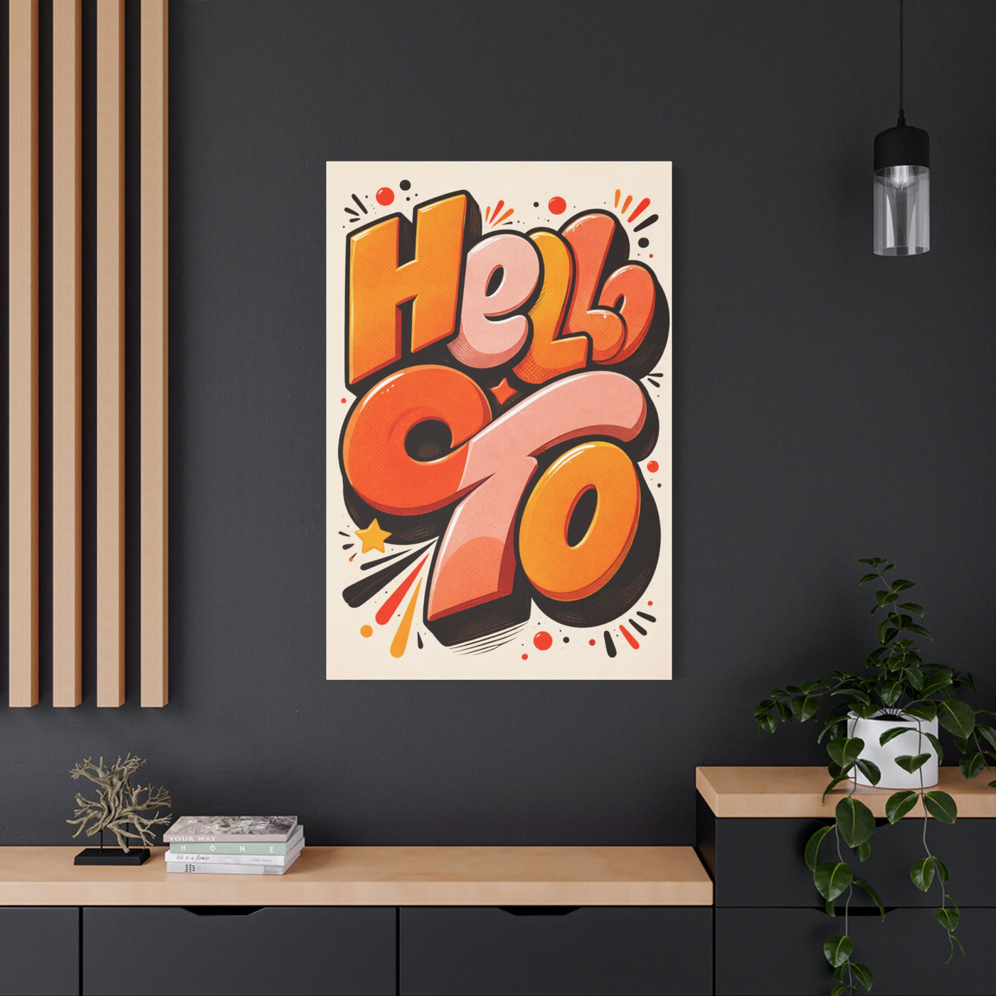 Retro Pop Typography Statement Wall Art & Canvas Print
