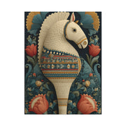 Swedish Dala Horse Folk Floral Wall Art & Canvas Print