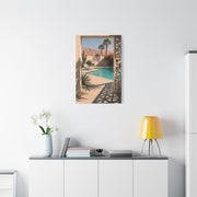 Desert Poolside Modernist Framing Wall Art & Canvas Print