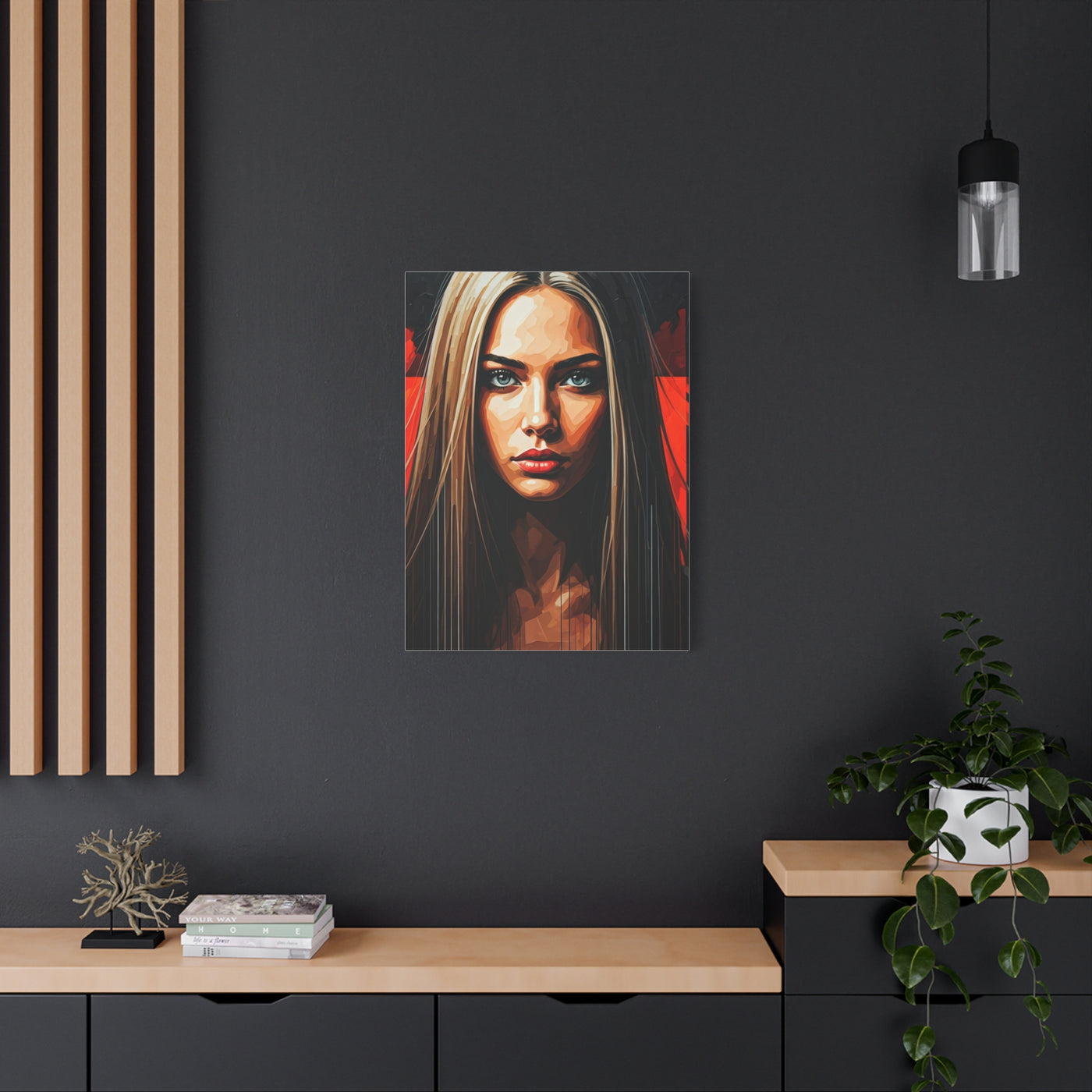 Intense Gaze Modern Portrait Wall Art & Canvas Print