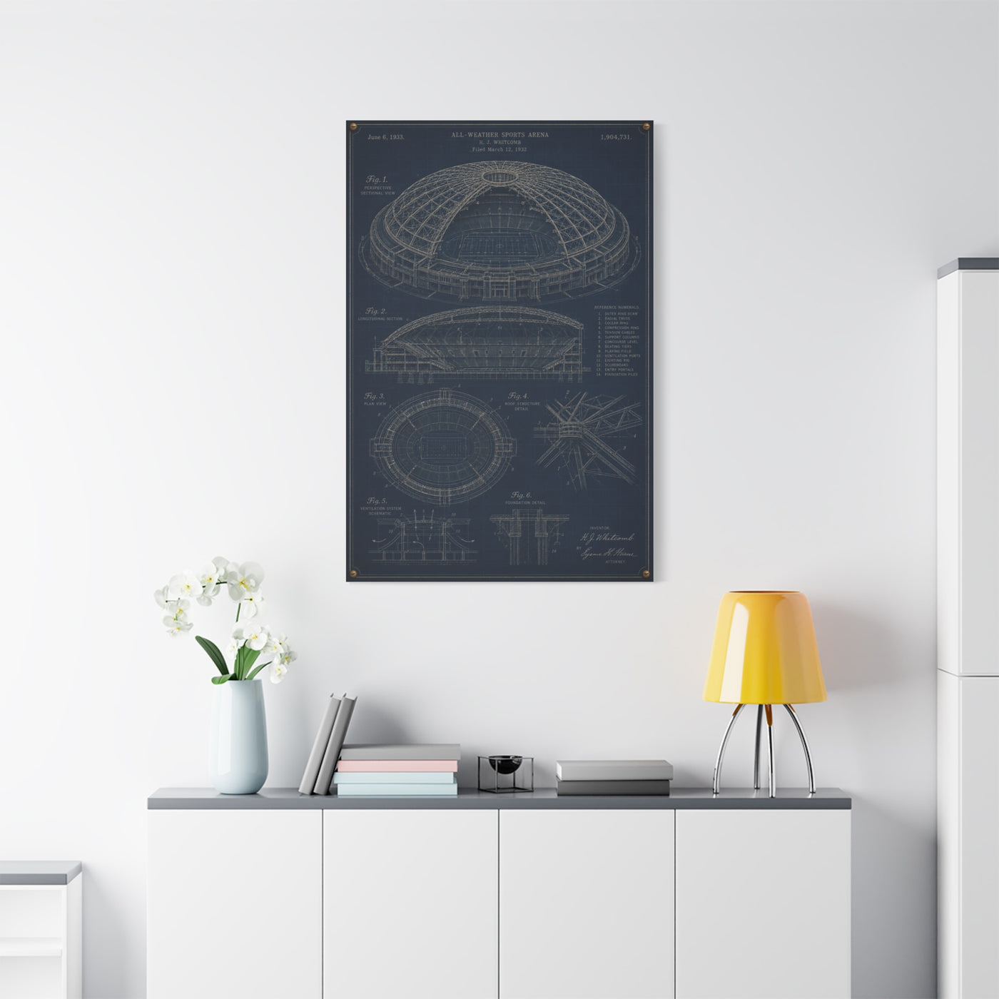 All Weather Stadium Blueprint Sports Wall Art & Canvas Print