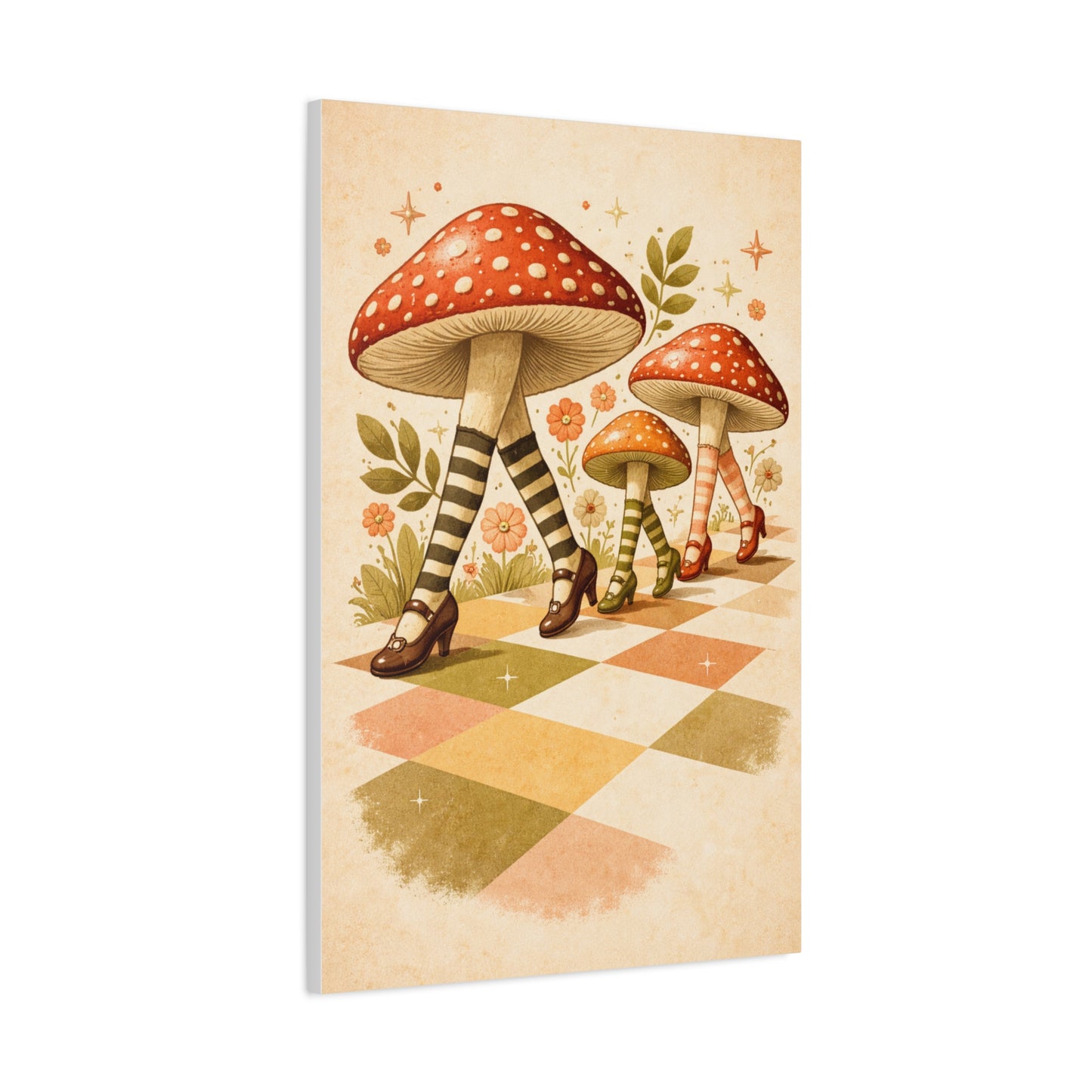 Funny Surreal Mushroom Poster Aesthetic Wall Art & Canvas Print