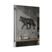 Geometric Line Wolf Wall Sculpture Panel Wall Art & Canvas Print