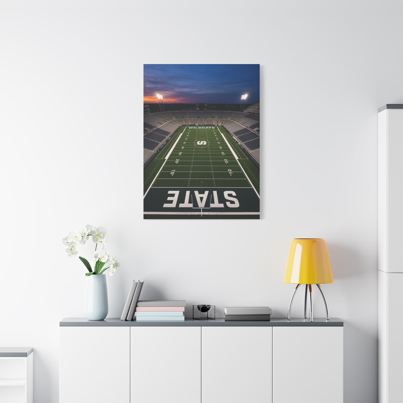 Stadium Under Lights Panorama Sports Wall Art & Canvas Print