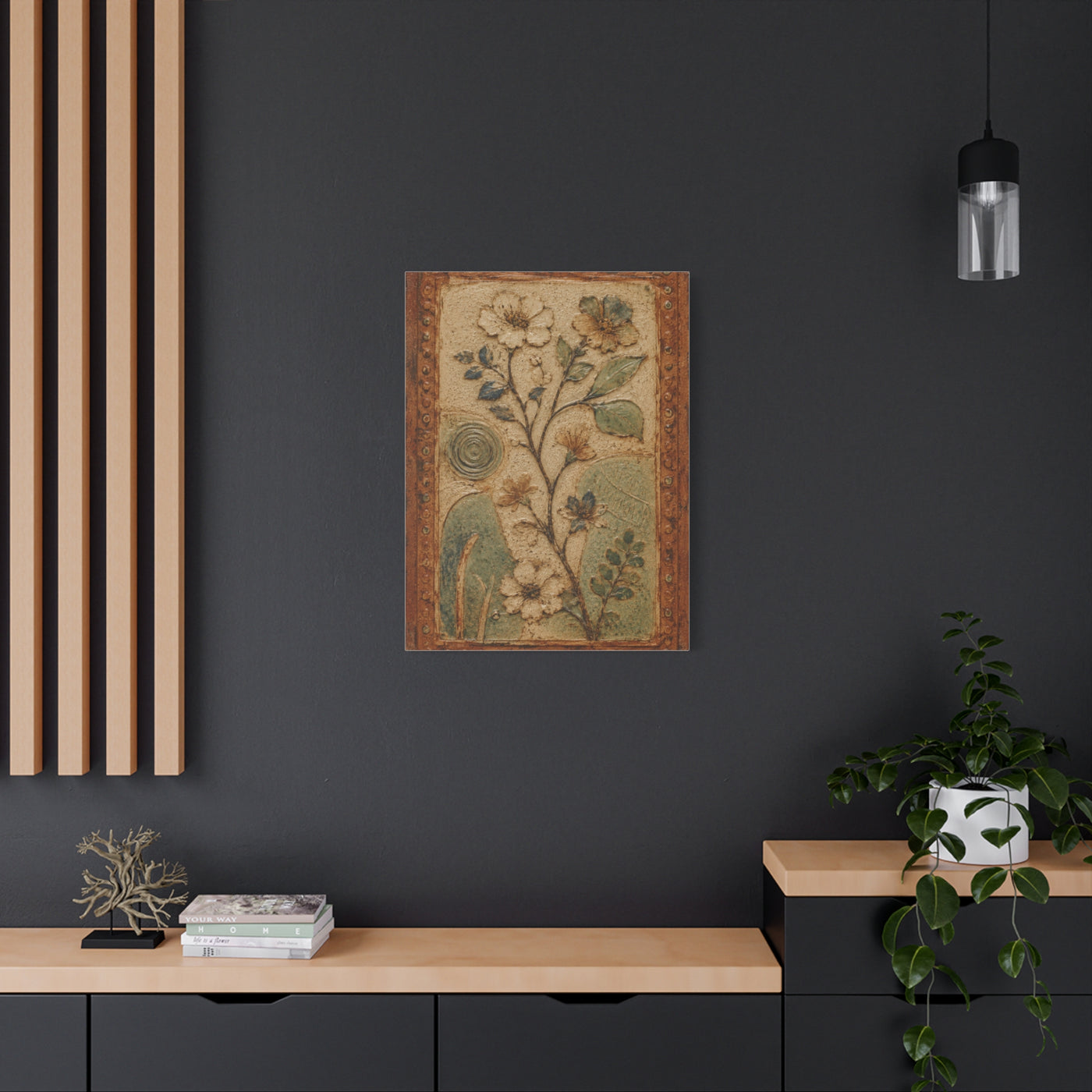 Textured Botanical Relief Study Panel Wall Art & Canvas Print