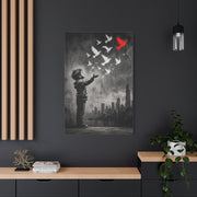 Freedom Birds Urban Stencil Street Wall Art & Canvas Print