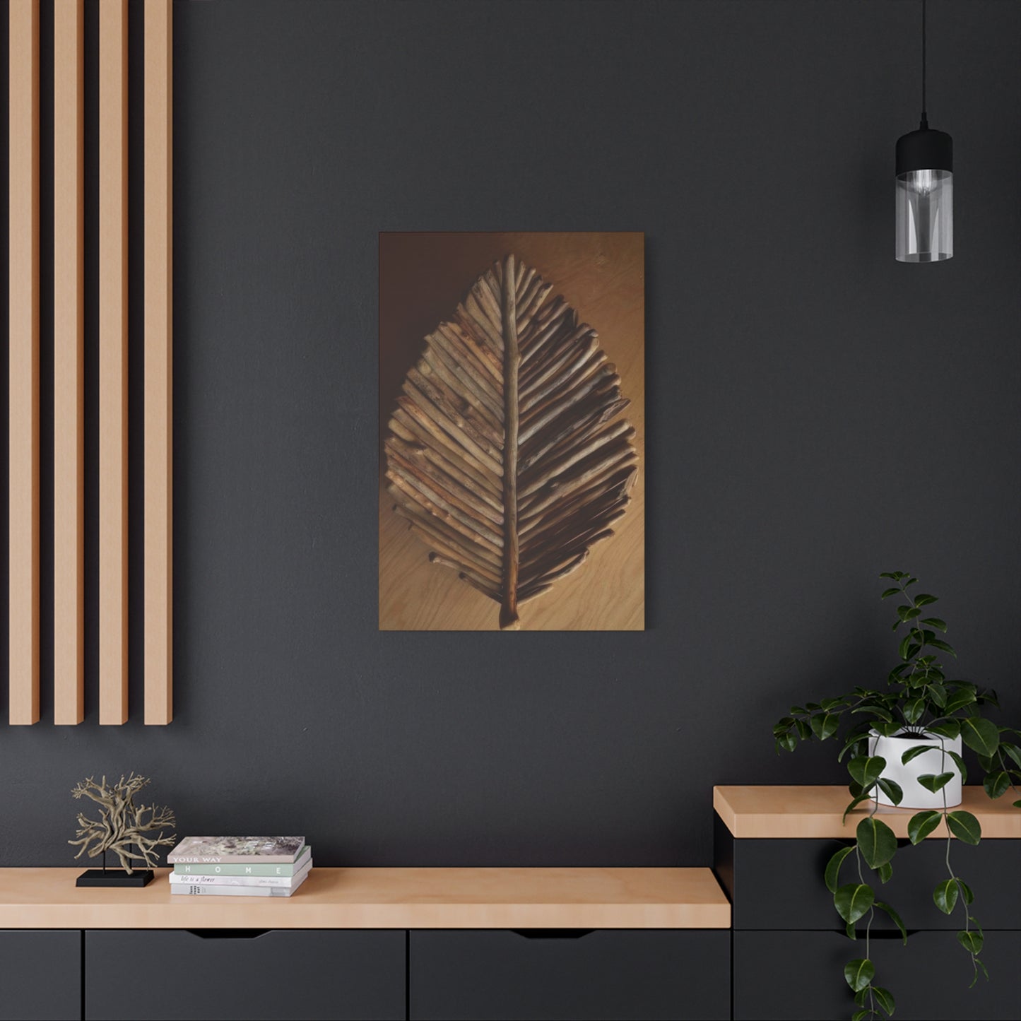 Driftwood Leaf Wall Art & Canvas Prints