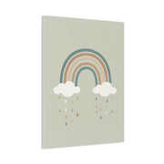 Pastel Rainbow & Clouds Nursery Wall Art & Canvas Print