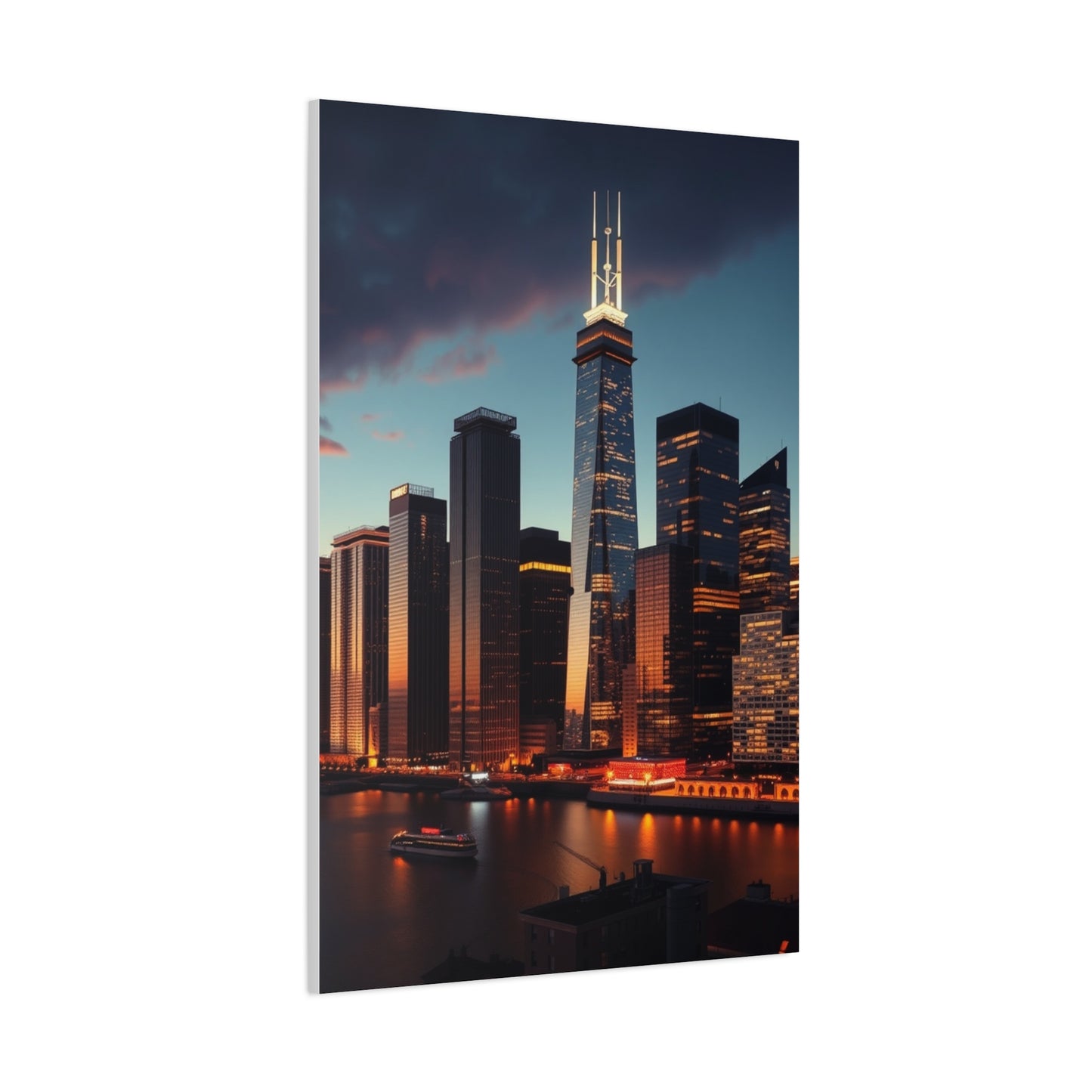 Chicago Skylines Art Supreme Canvas Wall Art & Canvas Print