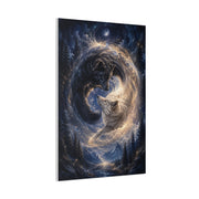 Celestial Wolf Pair Energy Vortex Wall Art & Canvas Print
