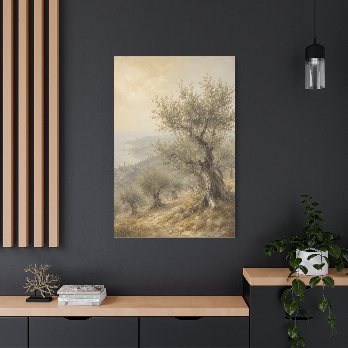 Mediterranean Olive Grove Light Trees Wall Art & Canvas Print