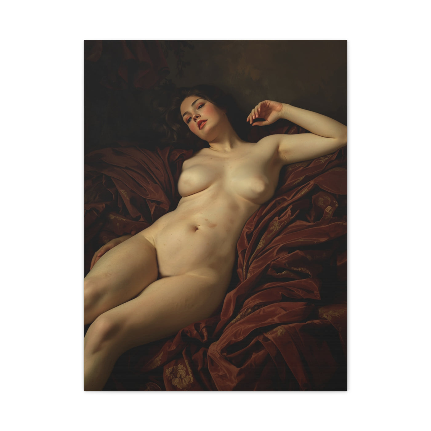 Romantic Reclining Classical Figure  Wall Art & Canvas Print
