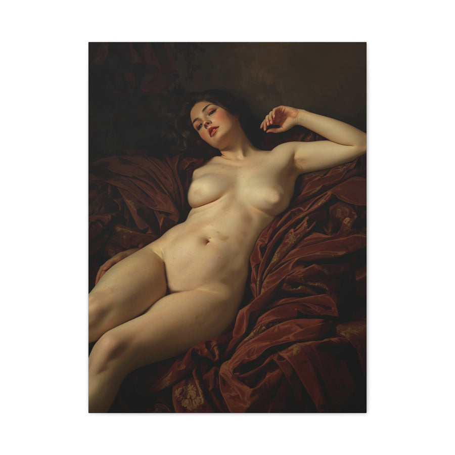 Romantic Reclining Classical Figure  Wall Art & Canvas Print