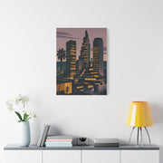 Retro Modern Skyline Dusk Wall Art & Canvas Print