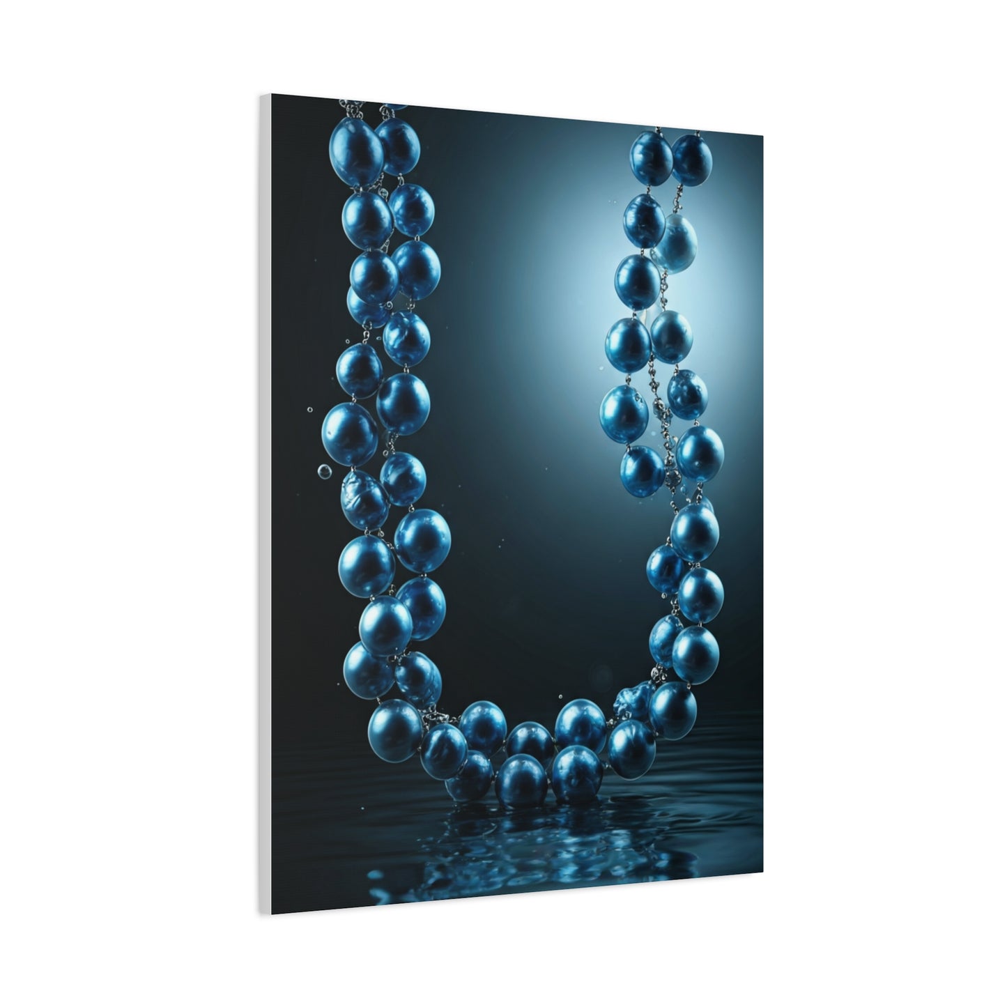 Blue Pearl Necklace Beneath Ocean Surface Wall Art & Canvas