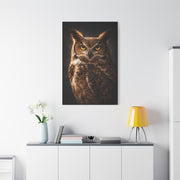 Great Horned Owl Portrait Studio Wall Art & Canvas Print