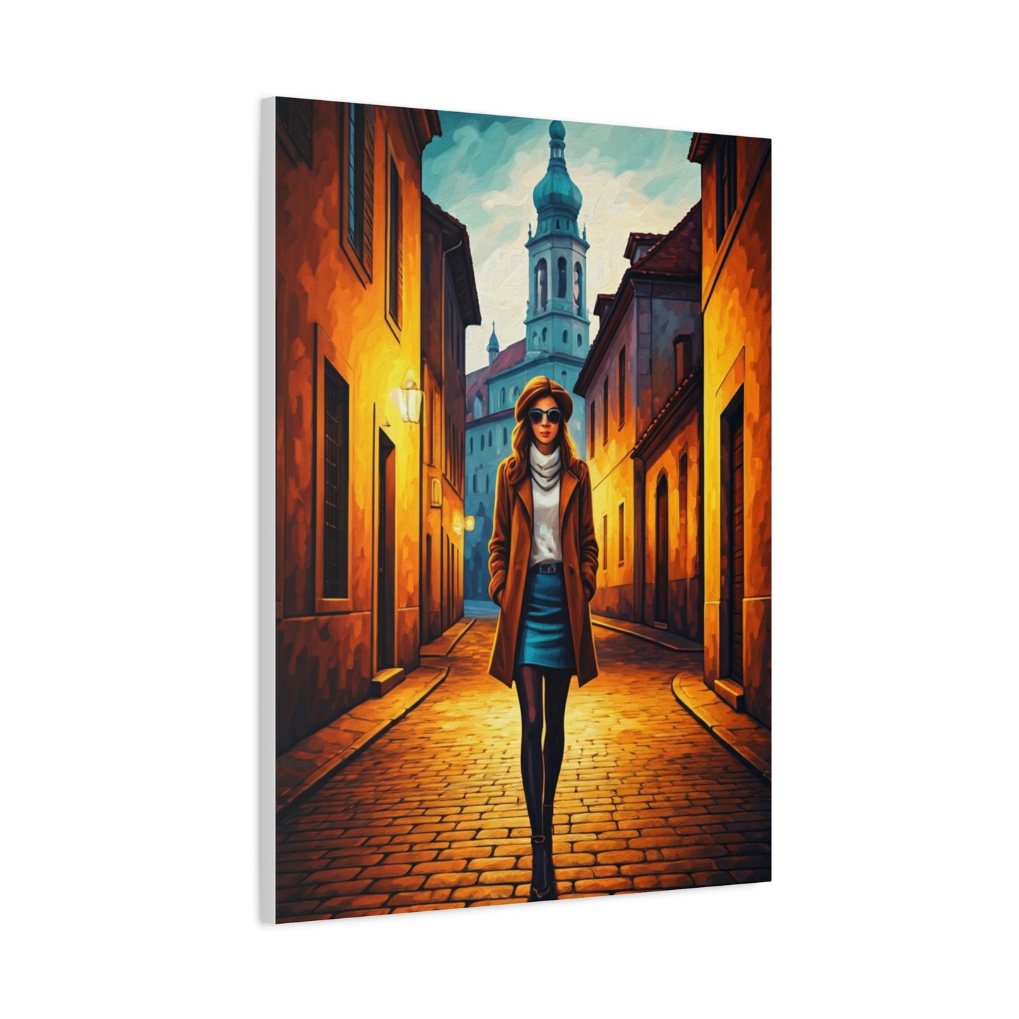 Twilight Alley Stroll Wall Art & Canvas Print