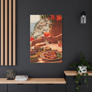 Mediterranean Aperitivo Romance Scene Wall Art & Canvas Print