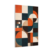 Modern Orange and Teal Geometric Balance Wall Art & Canvas Print