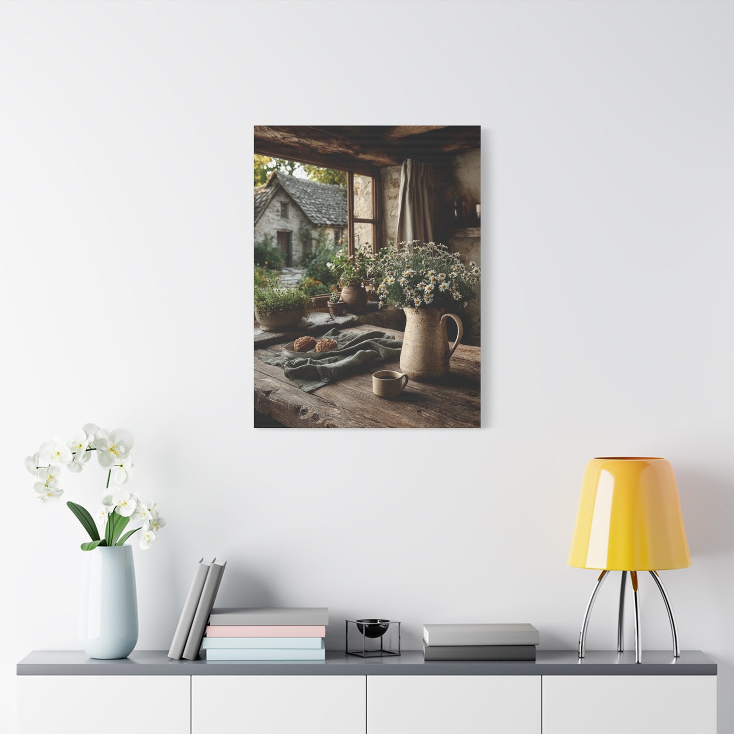 Rustic Farmhouse Window Still Life Wall Art & Canvas Print