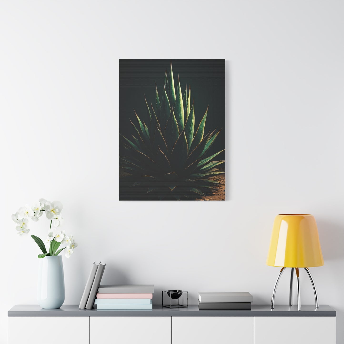 Midnight Agave Sculpture Wall Art & Canvas Prints