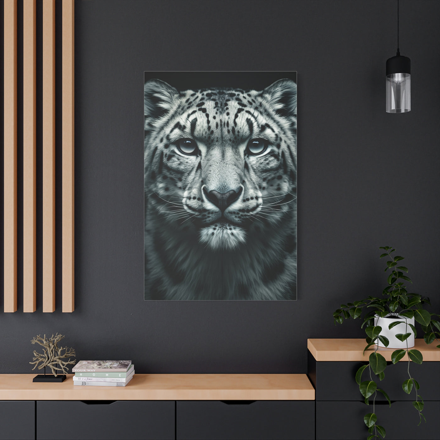 Snow Leopard Intense Gaze Wall Art & Canvas Prints