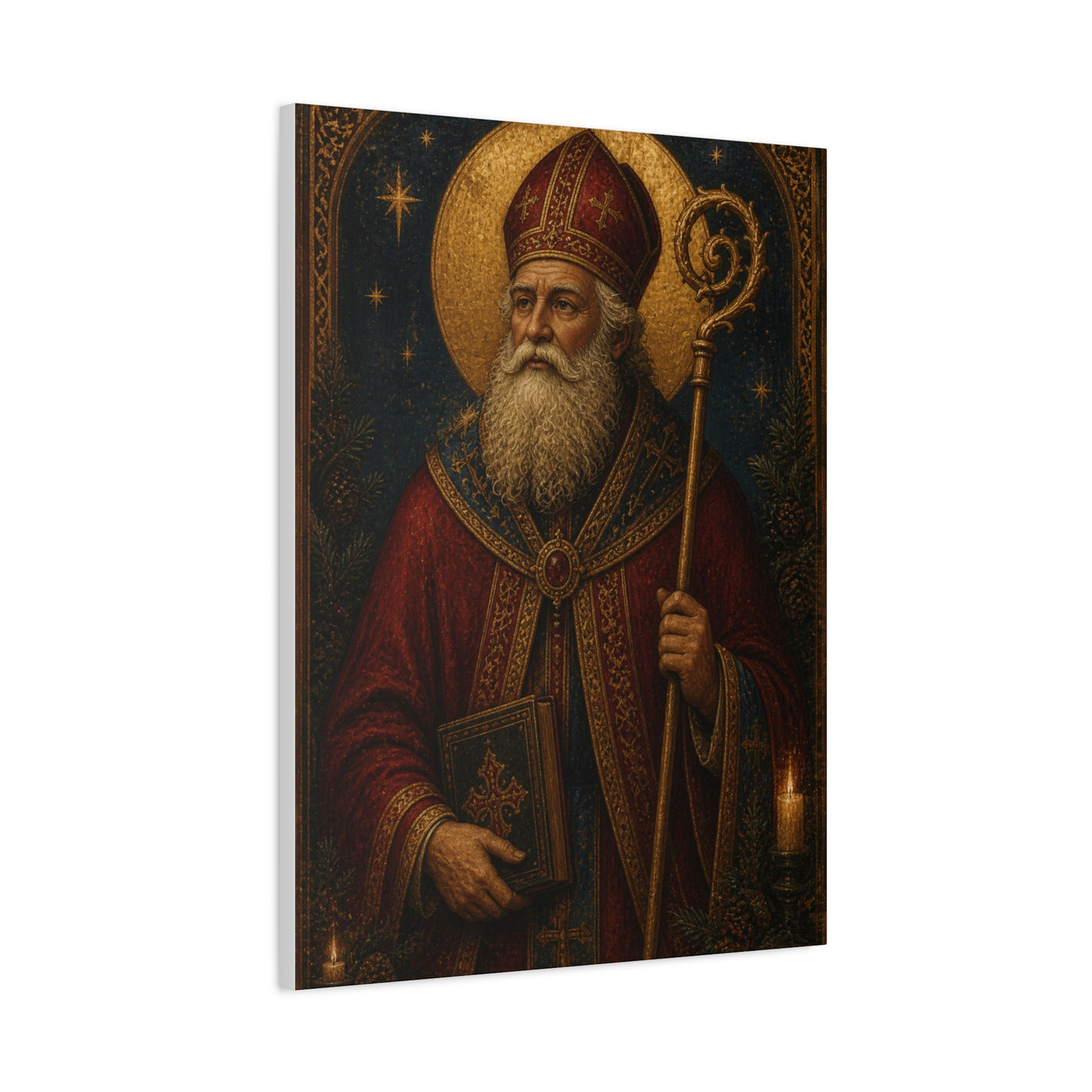 Saint Nicholas Icon Portrait Wall Art & Canvas Print