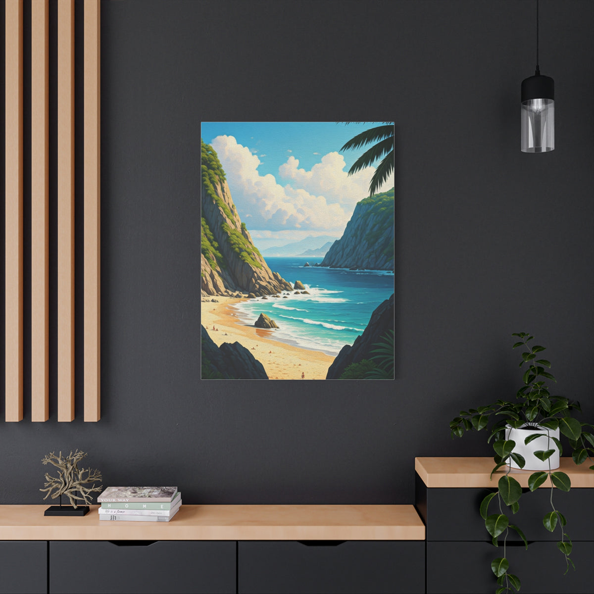 Hidden Cove Cliffside Beach Wall Art & Canvas Prints