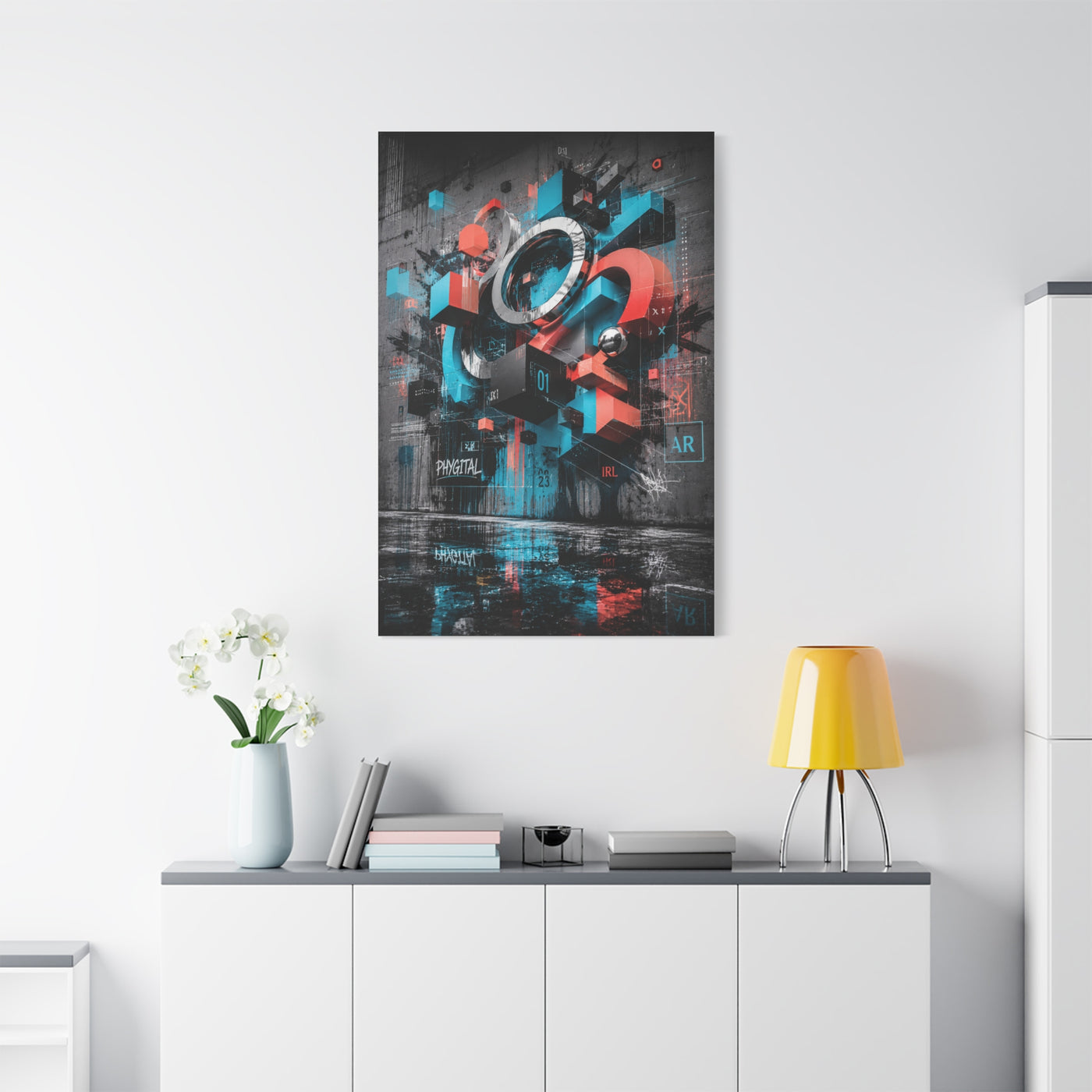 Phygital Abstract Graffiti Composition Street Wall Art & Canvas Print