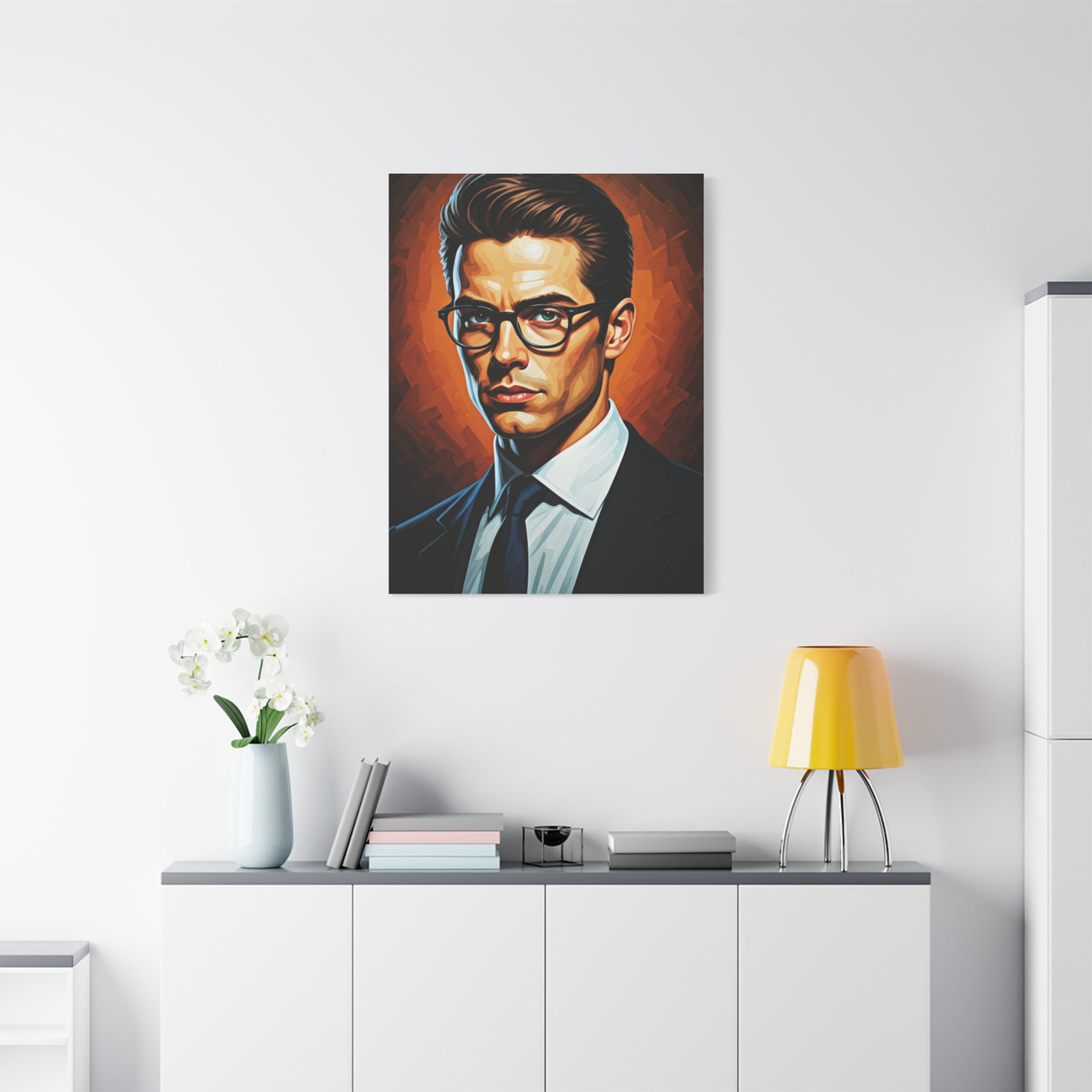 Modern Intellectual Gentleman Portrait Wall Art & Canvas Print