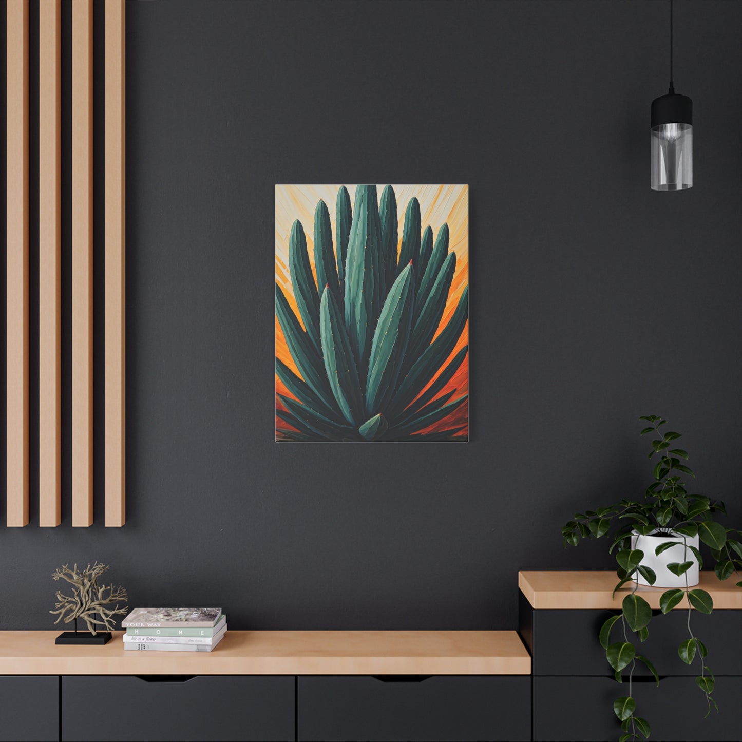 Agave Desert Botanical Illustration Wall Art & Canvas Prints