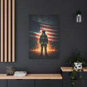 Firelit Patriot Soldier Legacy Wall Art & Canvas Prints