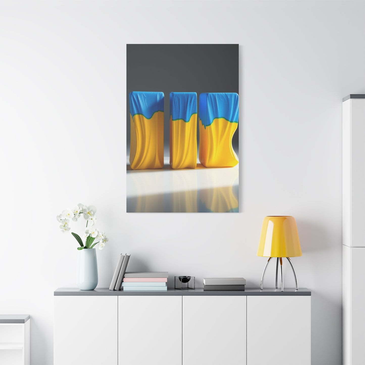 Supreme Art Collection Blue & Yellow Wall Art & Canvas Print