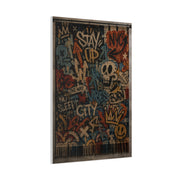 Graffiti Tapestry Collage Street Wall Art & Canvas Print