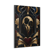Neo-Deco Midnight Lovers Silhouette Wall Art & Canvas Print