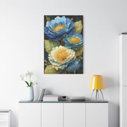 Blue Peony Bloom Elegance Wall Art & Canvas Print