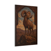 Hand Tooled Bighorn Sheep Southwest Wall Art & Canvas Print