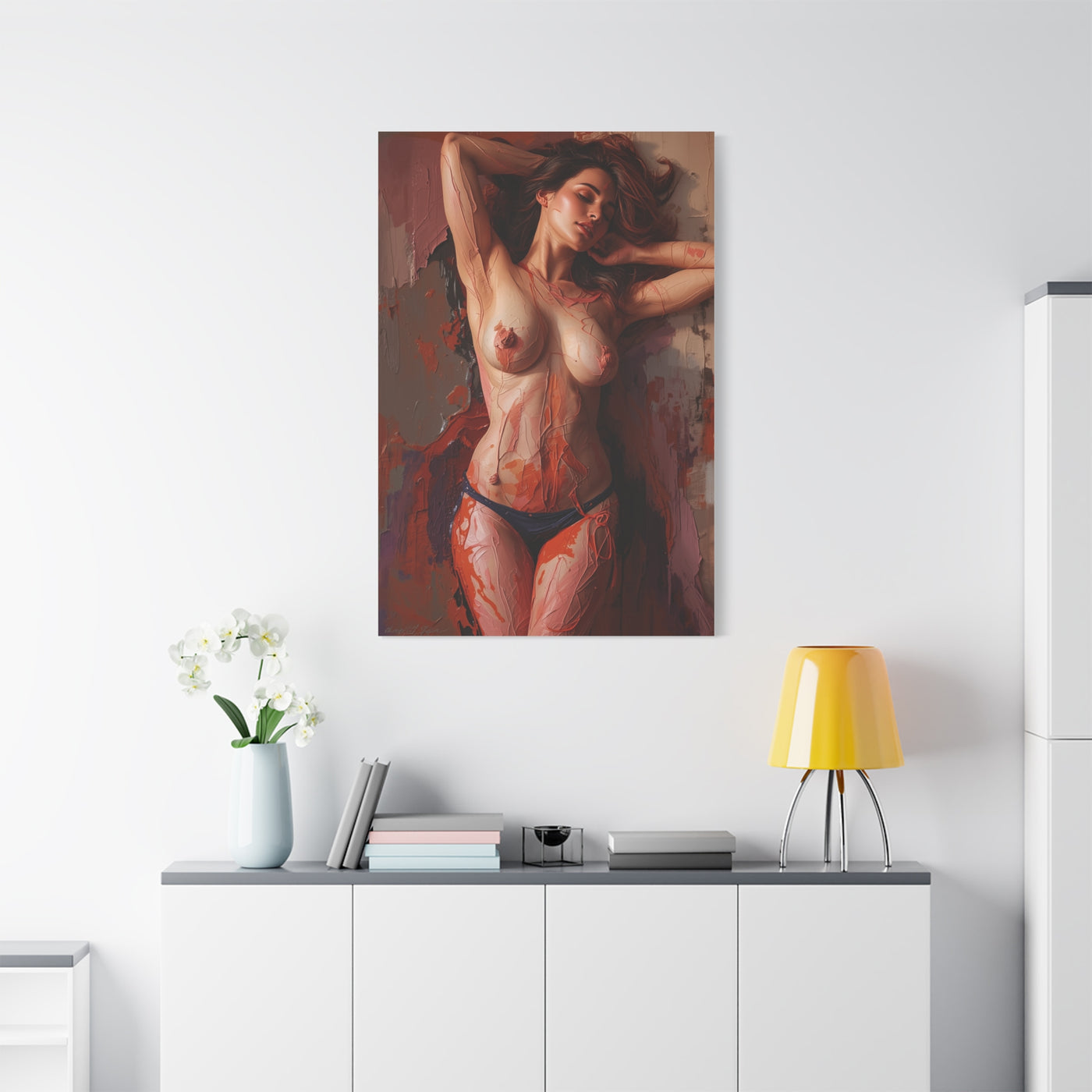 Sensual Impasto Figure Composition Wall Art & Canvas Print