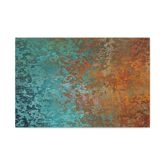 Teal Rust Abstract Wall Art & Canvas Prints