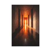 Minimal Orange Light Corridor Wall Art & Canvas Print