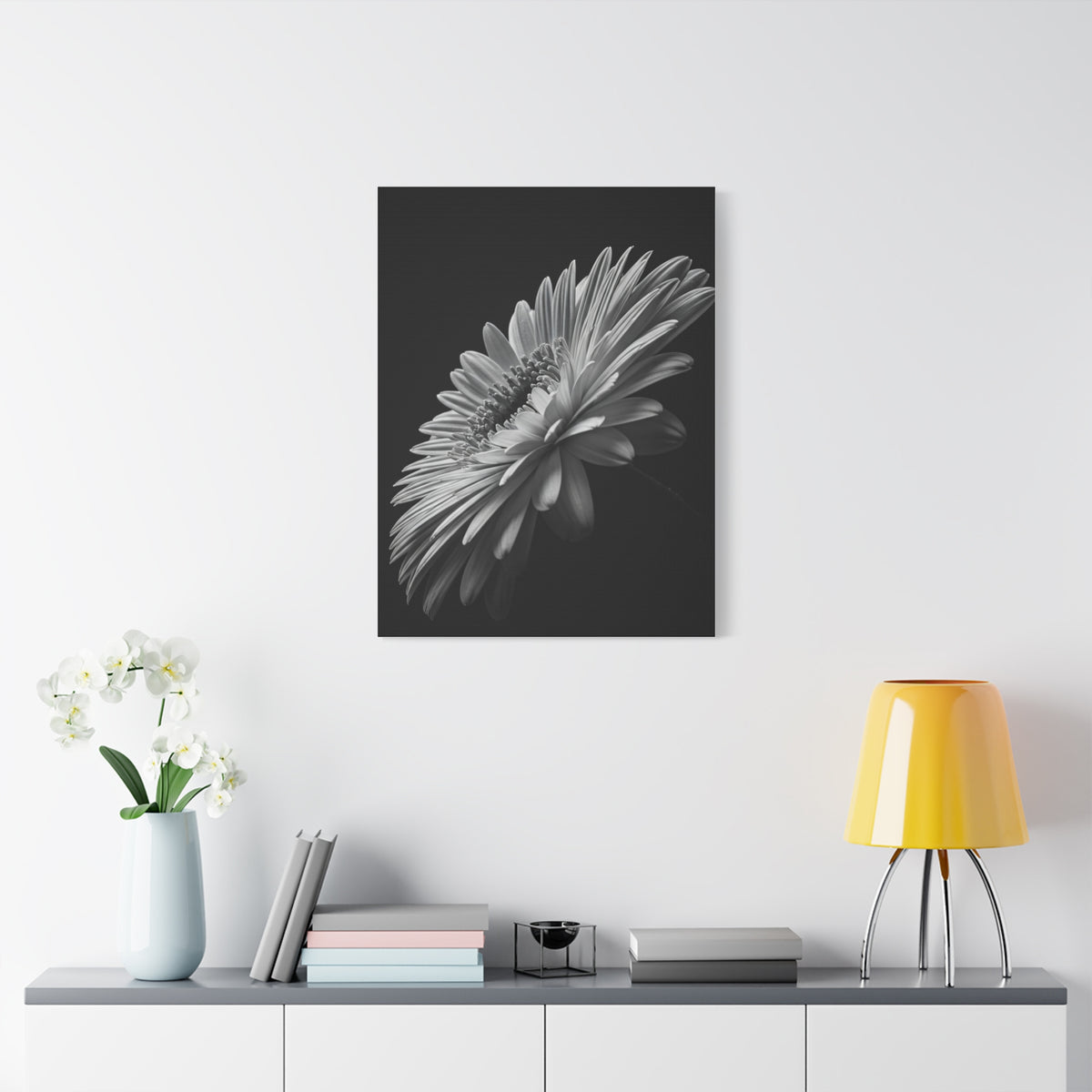 Angled Bloom with Bud Detail Wall Art & Canvas Prints