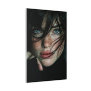 Wind-Swept Freckled Muse Portrait Wall Art & Canvas Print