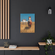 Chestnut Horse Farm Meadow Wall Art & Canvas Print