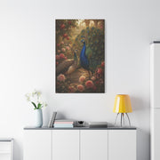 Romantic Garden Peacock Pair Wall Art & Canvas Print