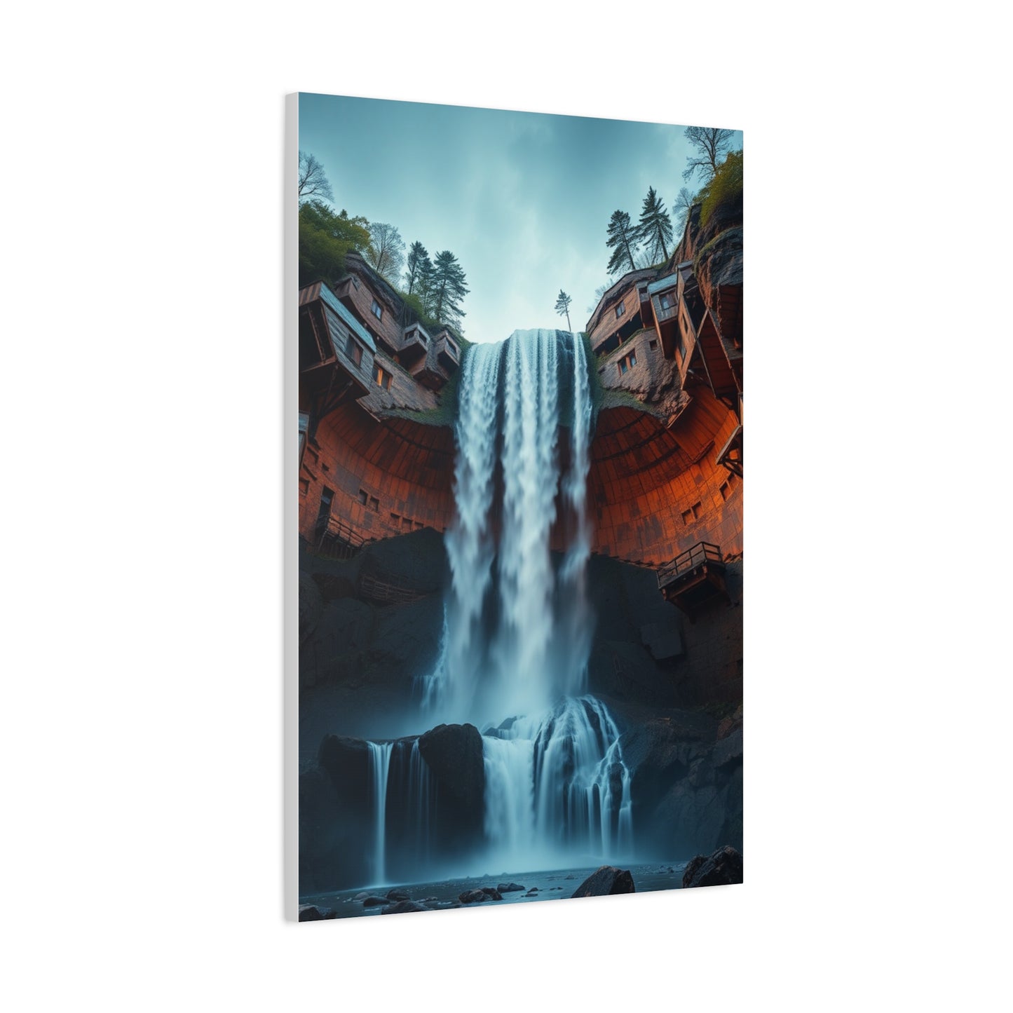 Fragmented Cascade Masterpiece Wall Art & Canvas Print