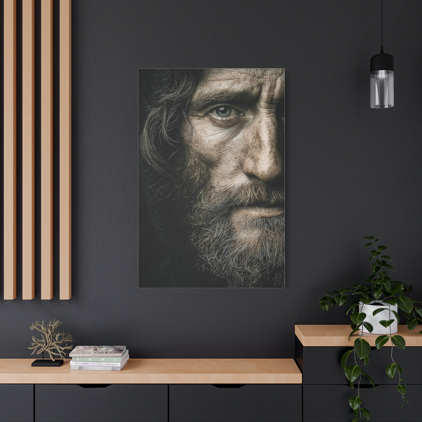 Christ Close-Up Emotional Portrait Wall Art & Canvas Print