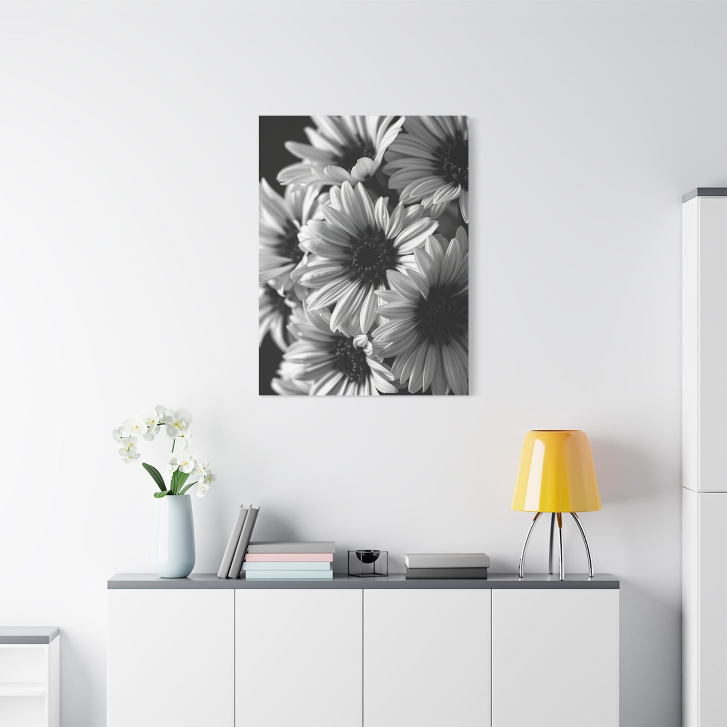 Luxe Obsidian Floral Visage Wall Art & Canvas Print