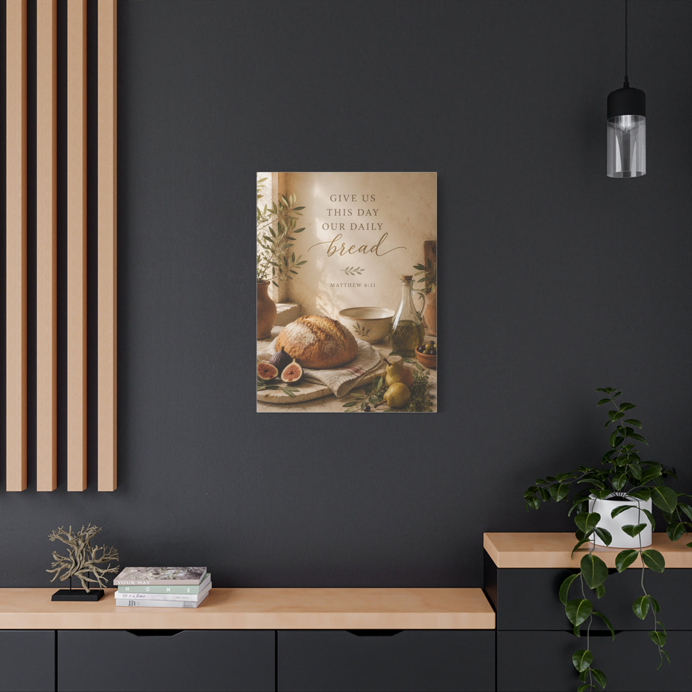 Give Us This Day Our Daily Bread Scripture Wall Art & Canvas Print
