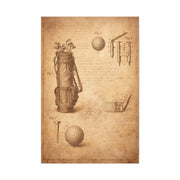 Vintage Golf Equipment Patent Study Wall Art & Canvas Print
